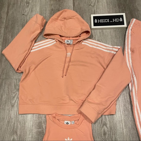 Adidas Originals 3 Stripes Pink 3pcs Set - Picture 4 of 9